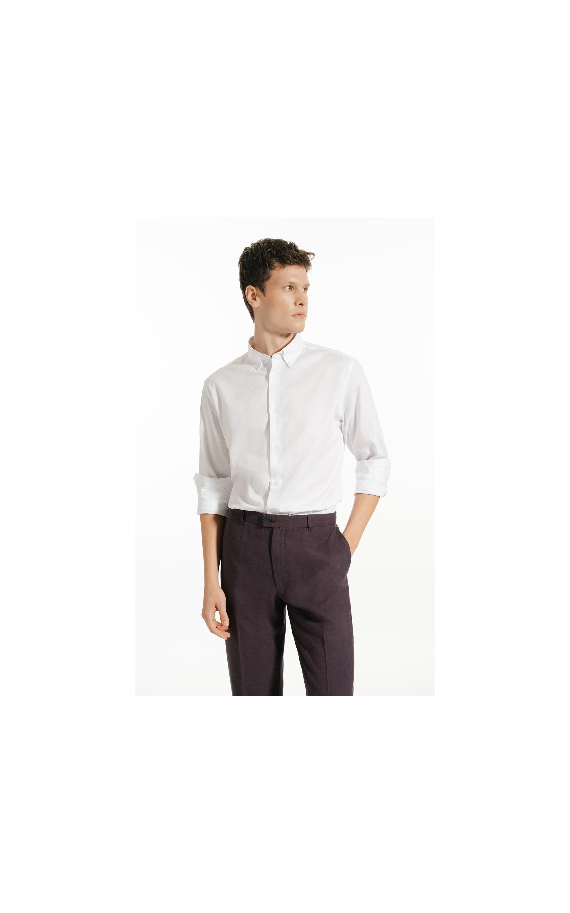 Maquineta M442 New Class Button Down Ml Branco