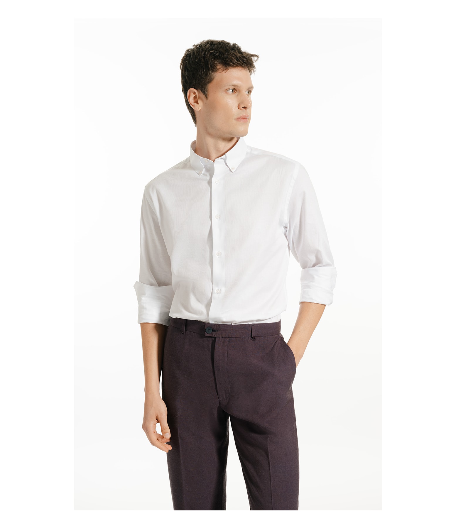 Maquineta M442 New Class Button Down Ml Branco