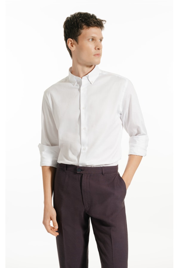 Maquineta M442 New Class Button Down Ml Branco