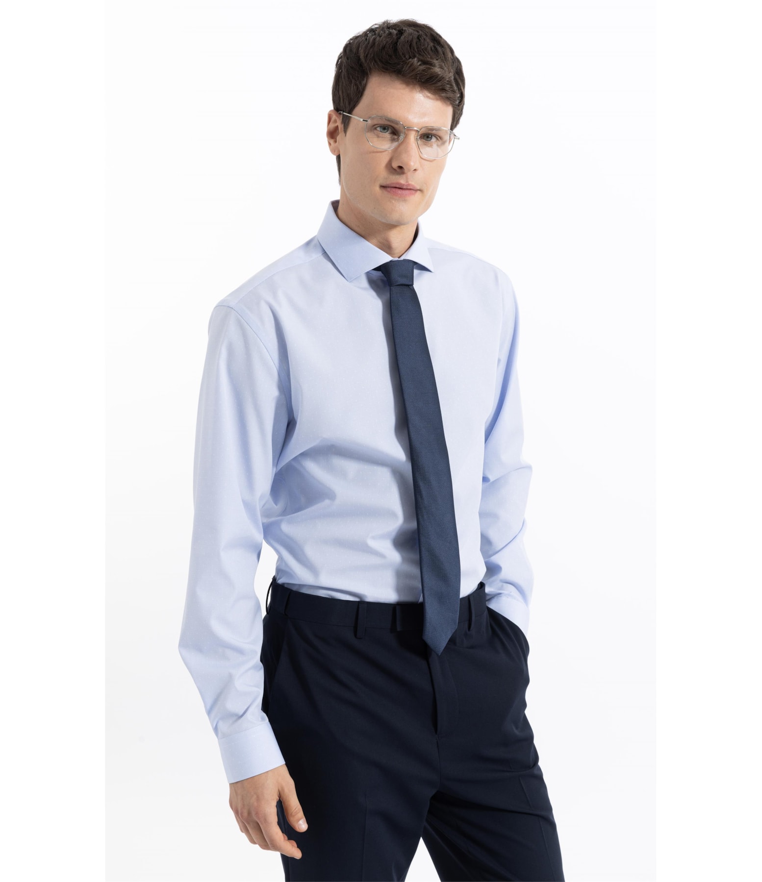 Maquineta Pied Poule New Class Italiana Azul Claro                              