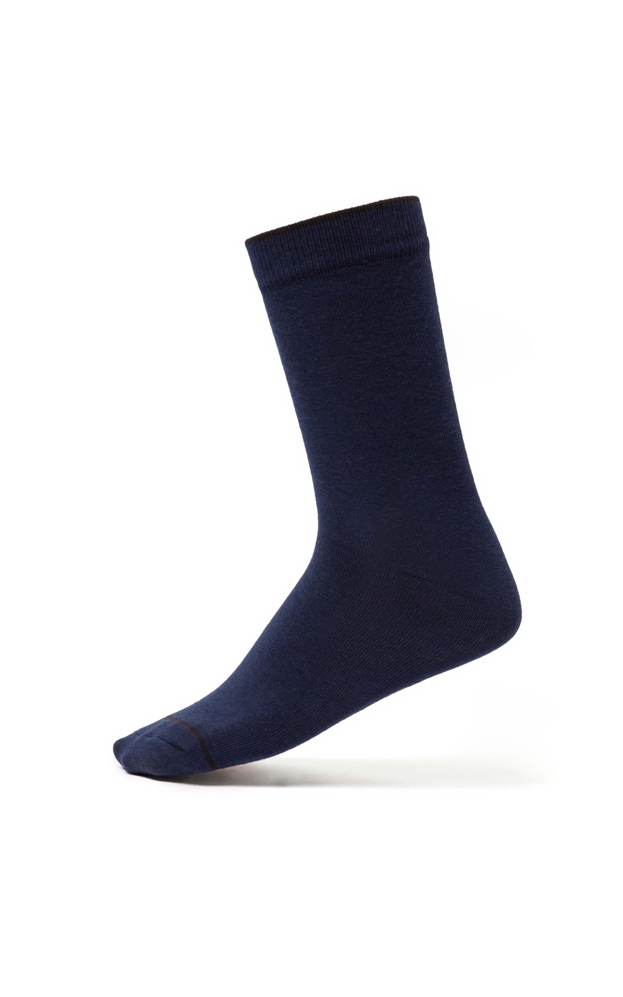 Meia Algodão Frisos Dark Navy