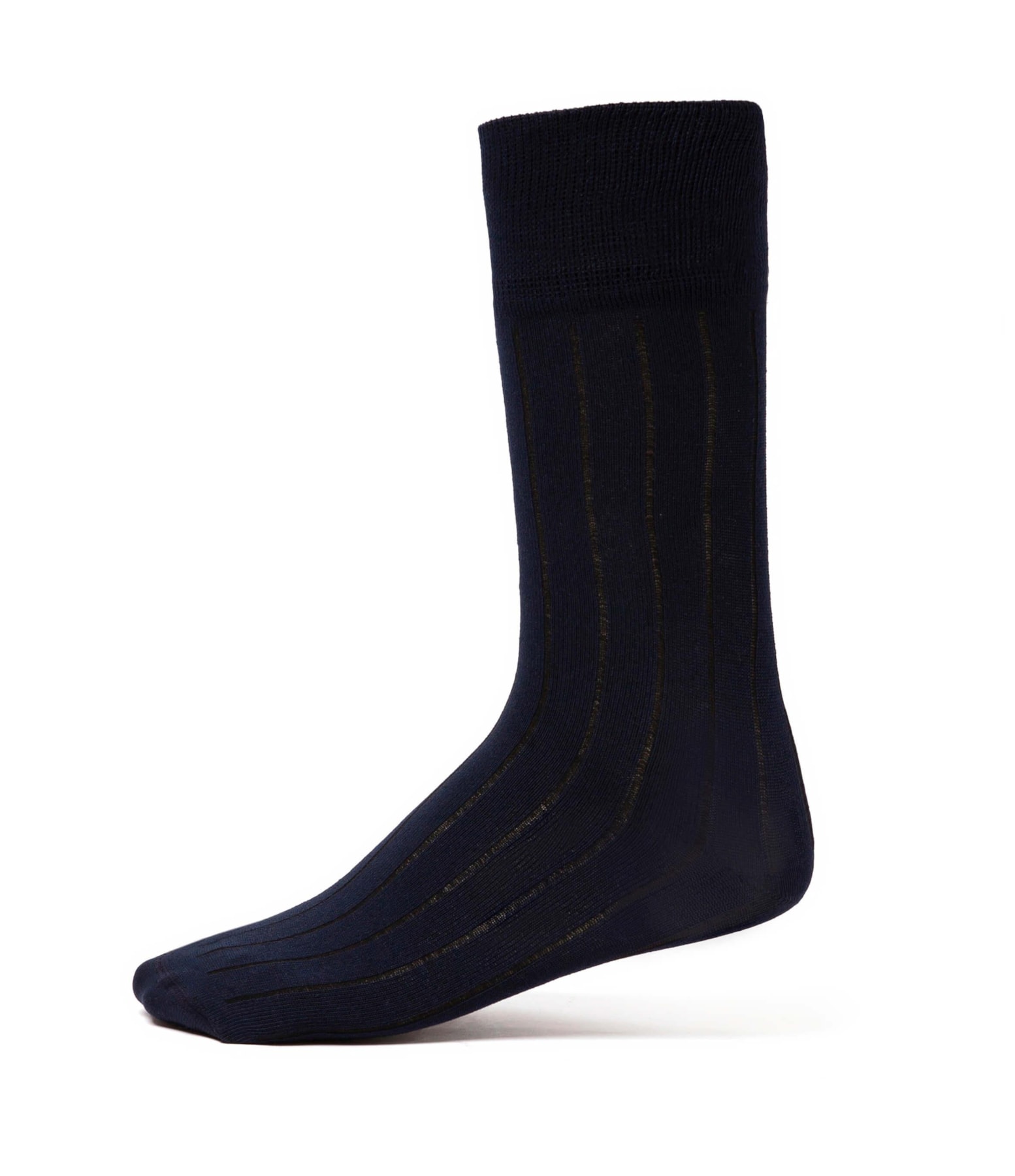 Meia Canelada Modal Dark Navy