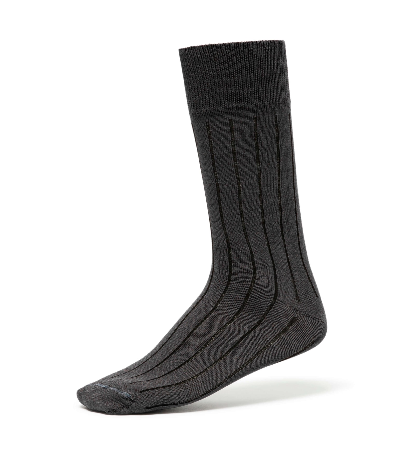 Meia Canelada Modal Grafite