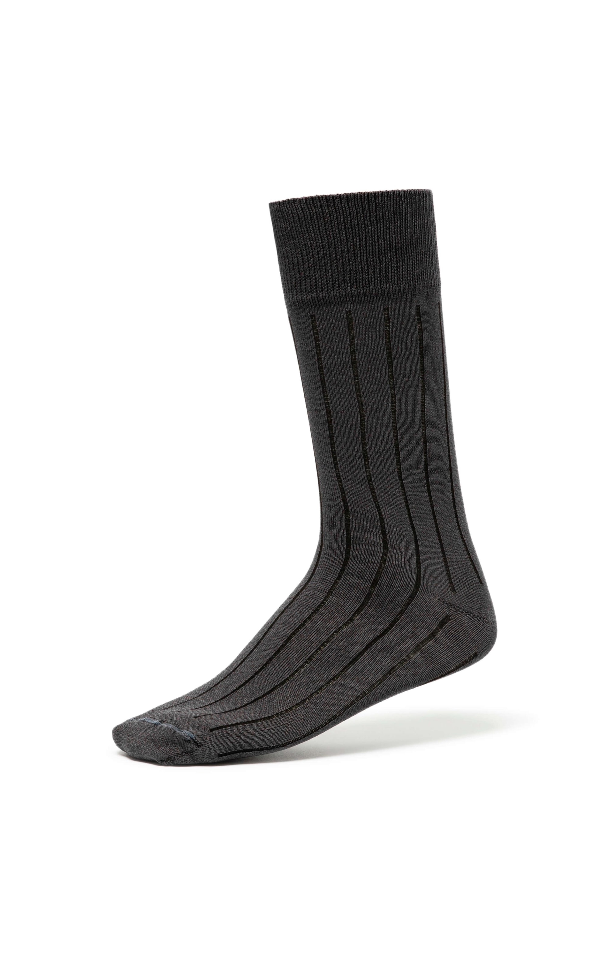 Meia Canelada Modal Grafite