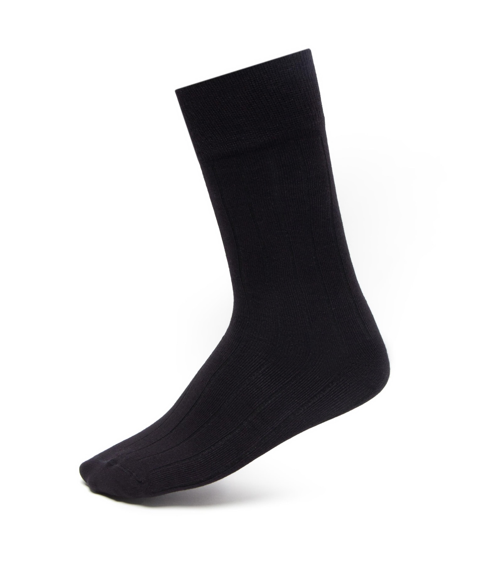 Meia Canelada Viscose Preto