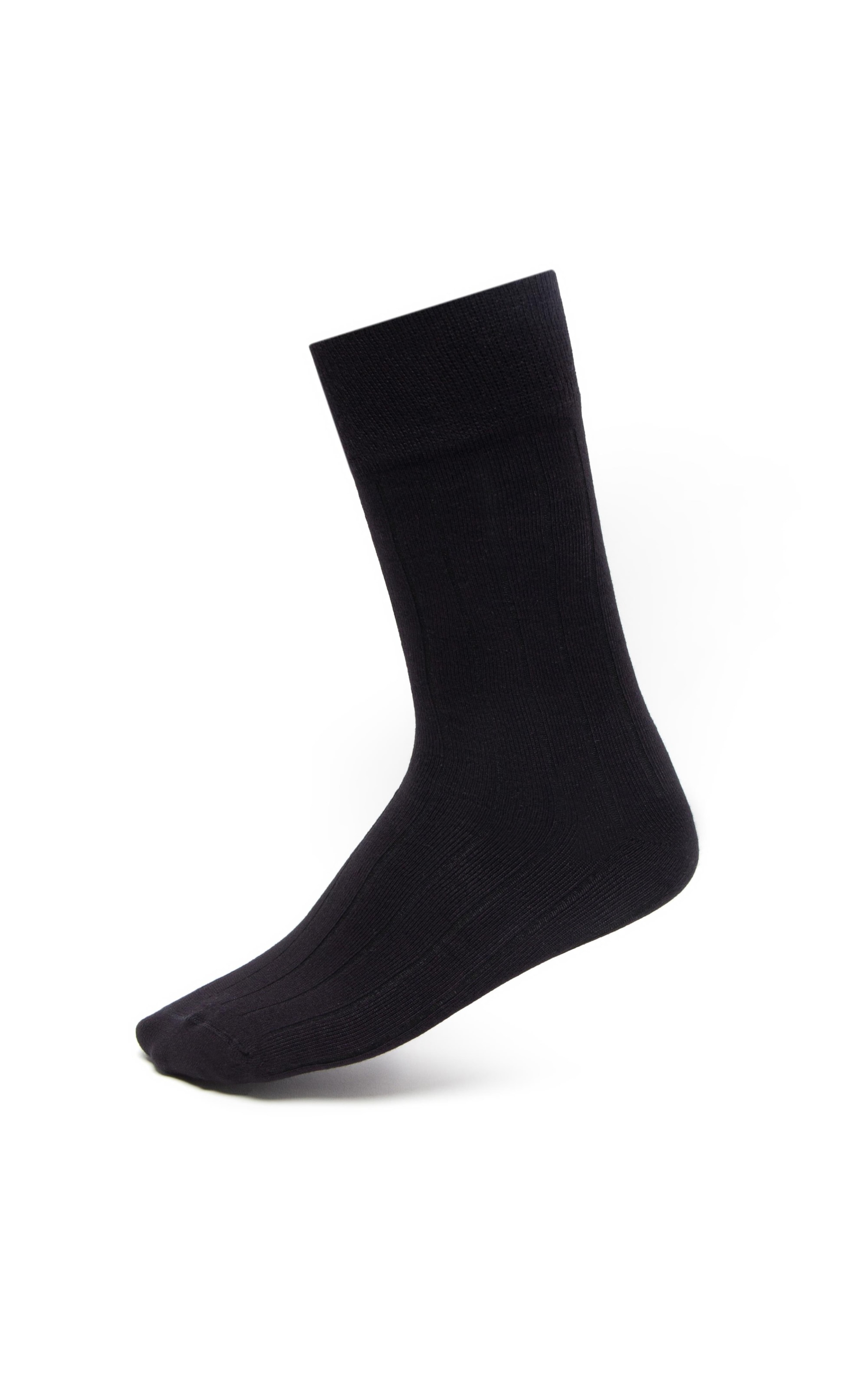 Meia Canelada Viscose Preto