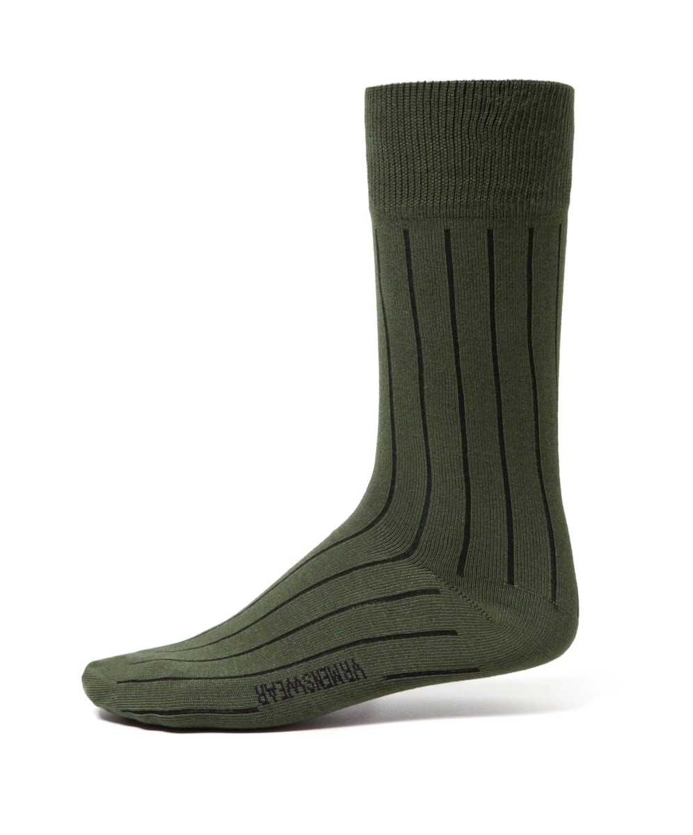 Meia Linho Viscose Verde Militar