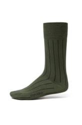 Meia Linho Viscose Verde Militar