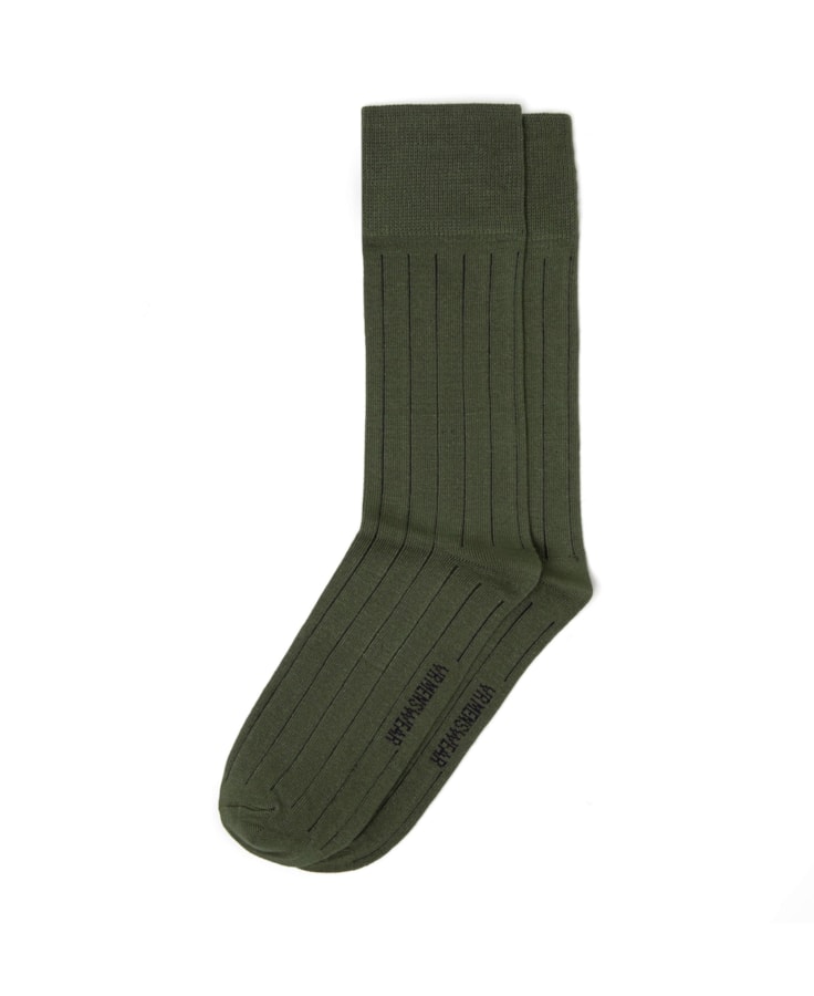 Meia Linho Viscose Verde Militar