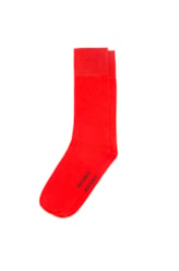 Meia Lisa de Viscose Vermelho Vivo