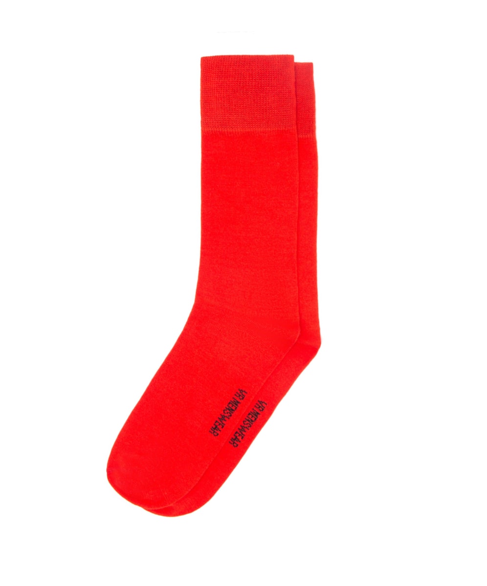 Meia Lisa de Viscose Vermelho Vivo