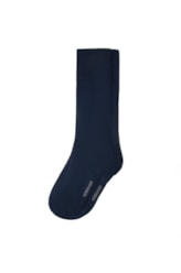 Meia Lisa Modal Dark Navy