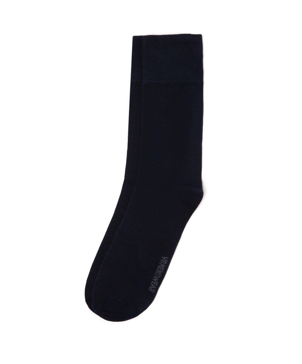 Meia Lisa Modal Dark Navy
