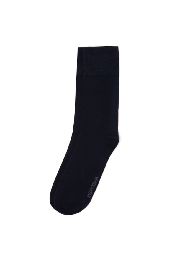 Meia Lisa Modal Dark Navy
