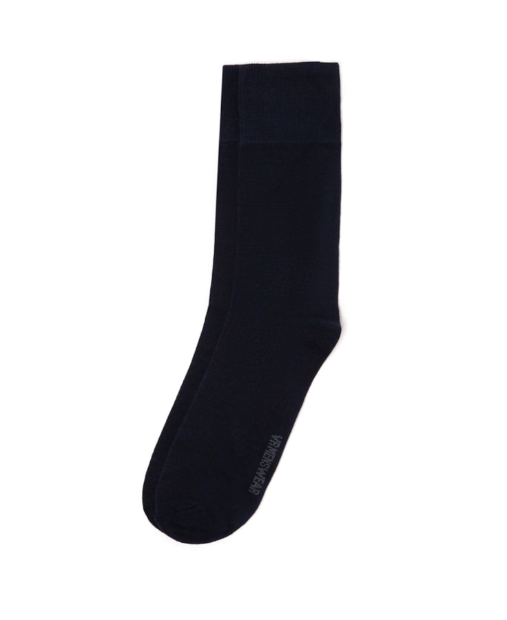 Meia Lisa Modal Dark Navy