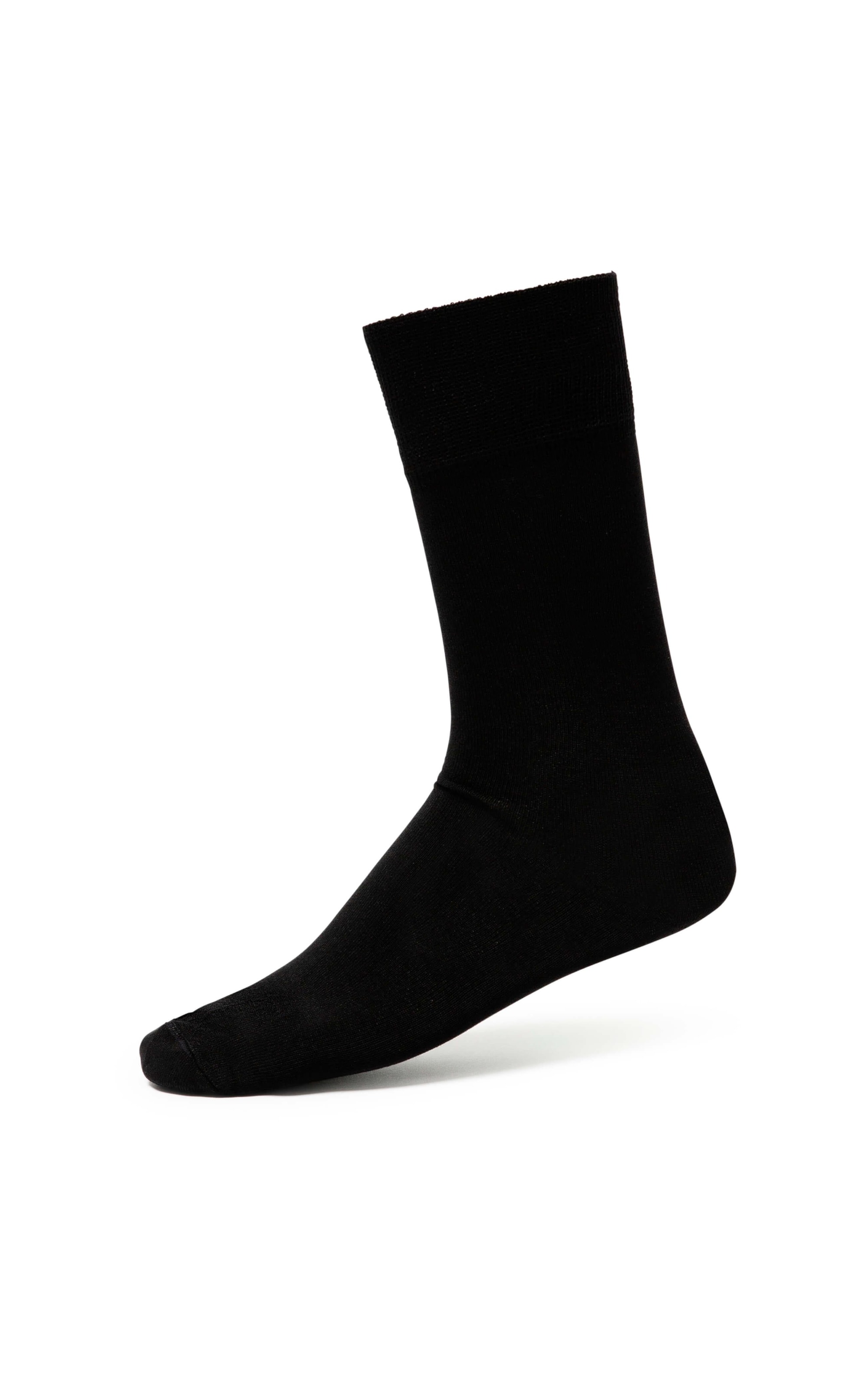 Meia Lisa Modal Preto