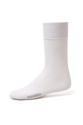 Meia Lisa Viscose Off White