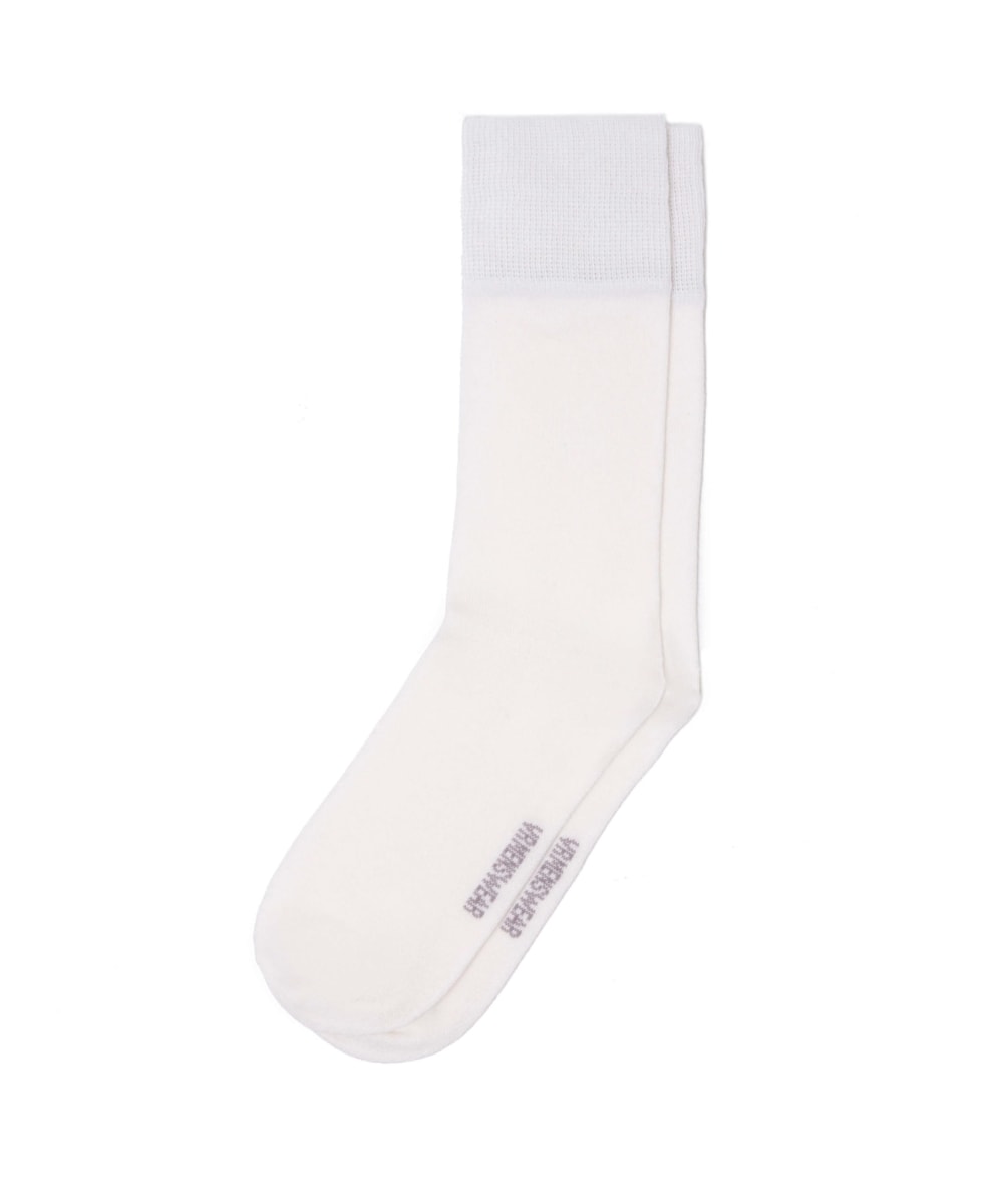 Meia Lisa Viscose Off White