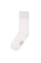 Meia Lisa Viscose Off White