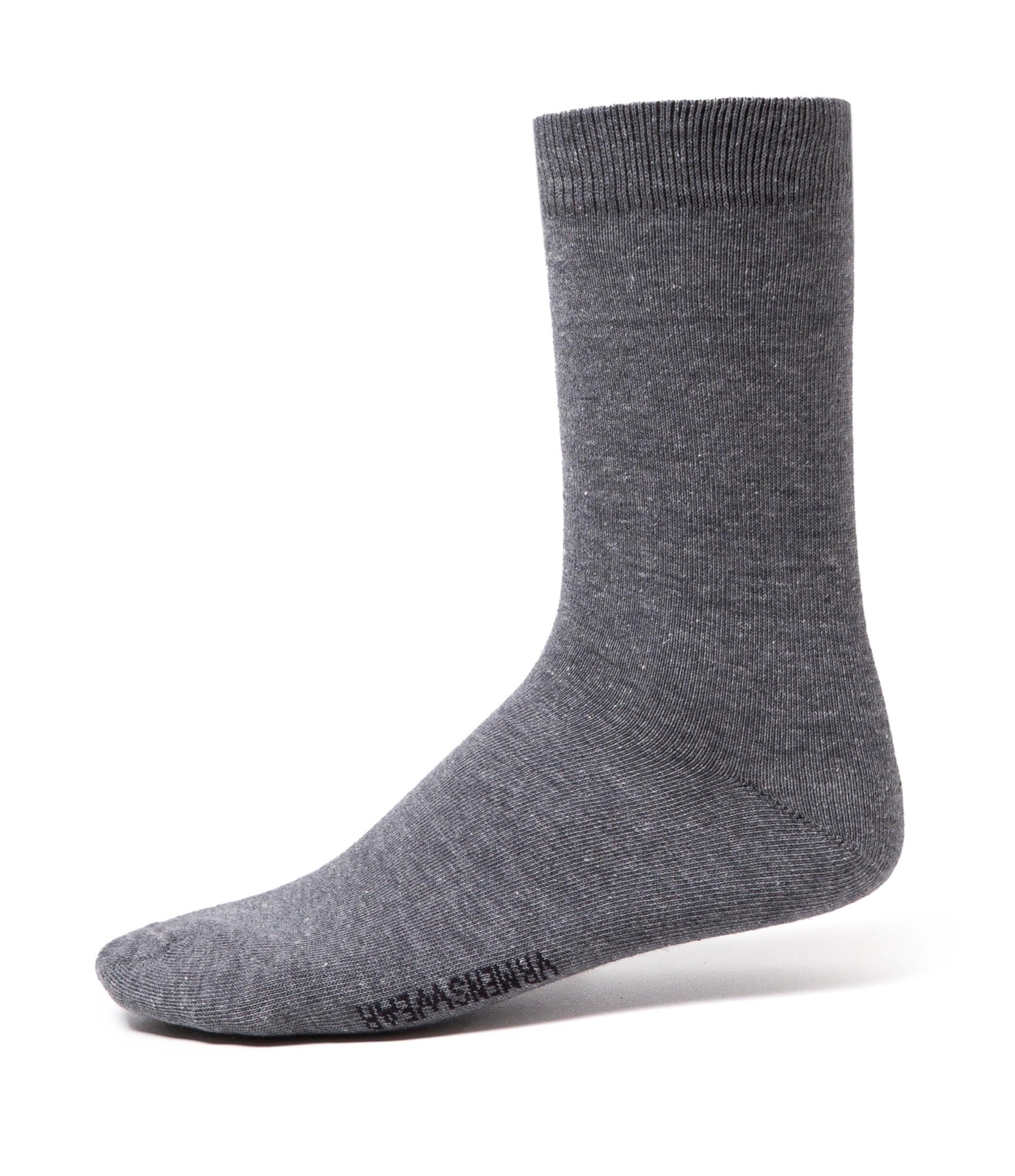 Meia Melange Algodão Chumbo Mescla