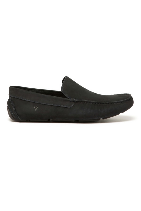 Mocassim Couro Drive Marinho