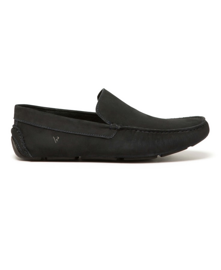 Mocassim Couro Drive Marinho