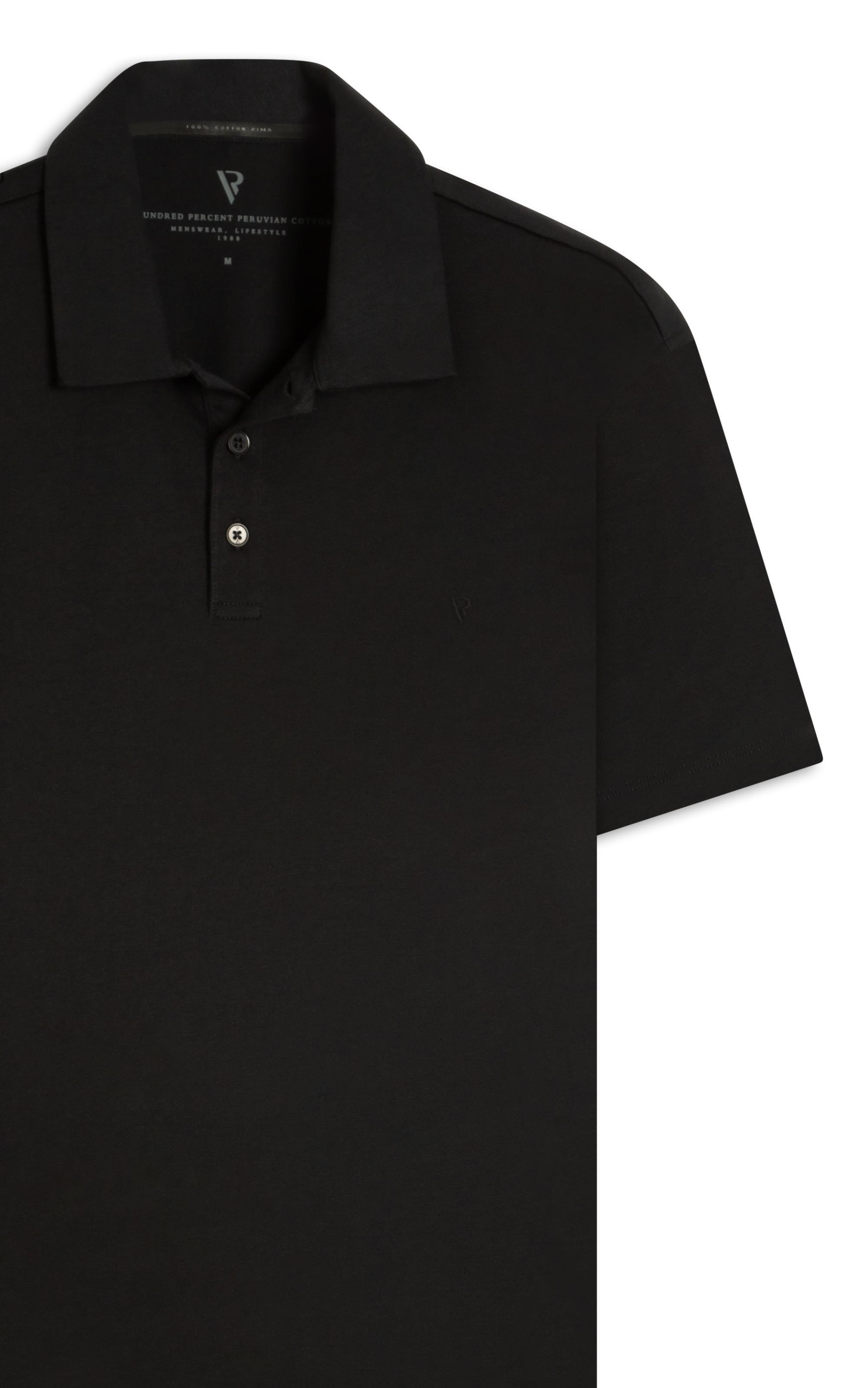 Pima Cotton Polo Preto