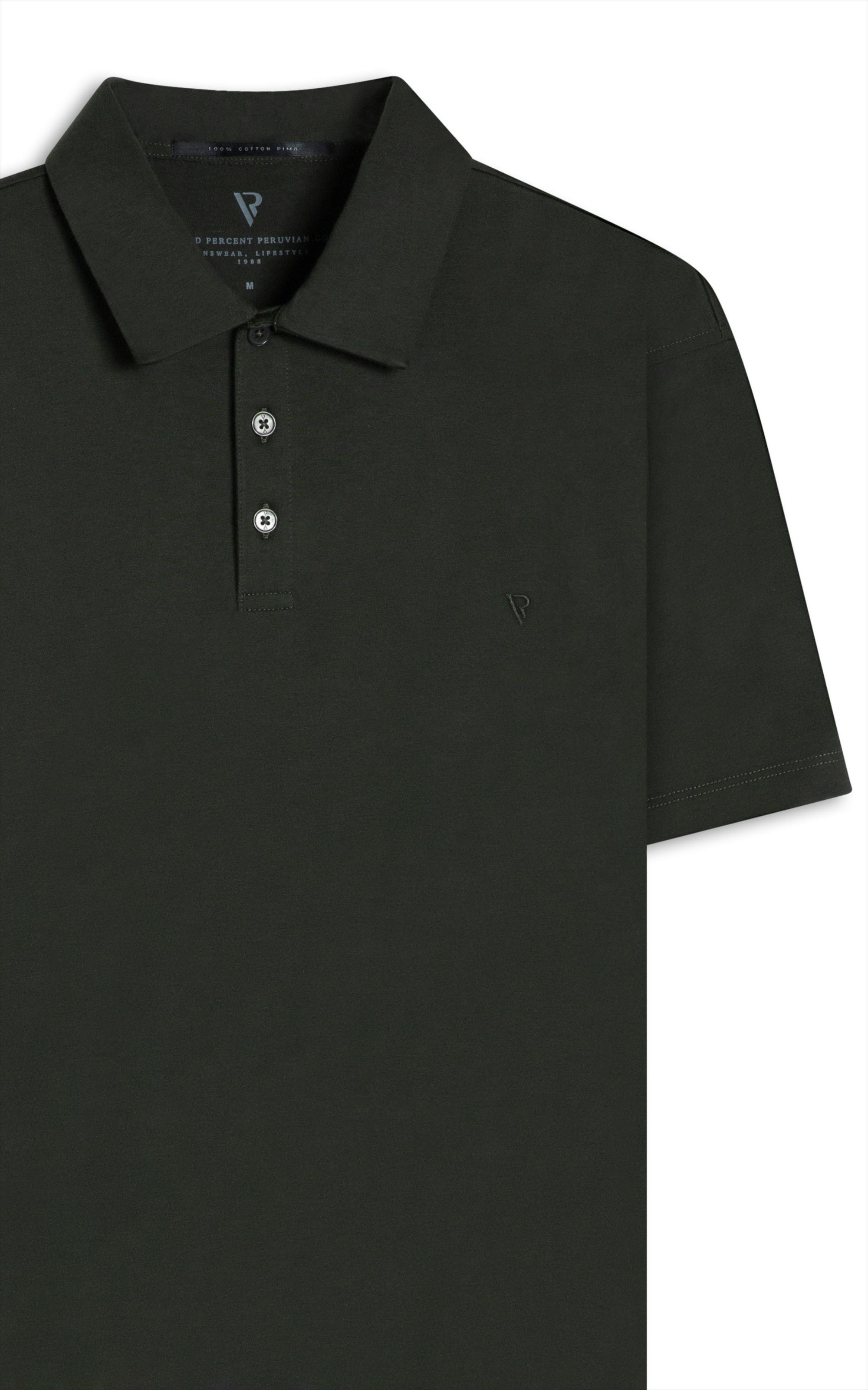 Pima Cotton Polo Verde Militar