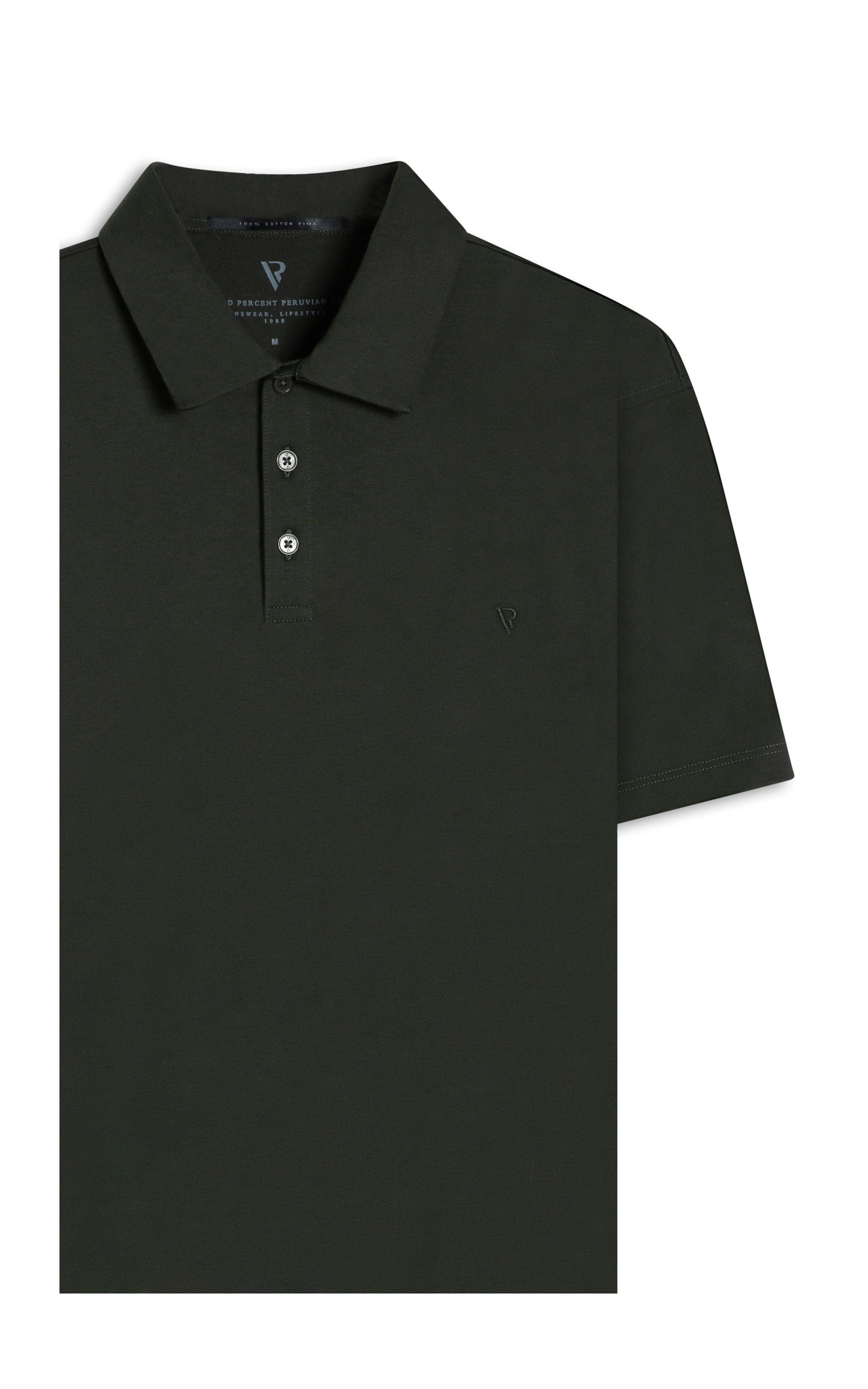 Pima Cotton Polo Verde Militar