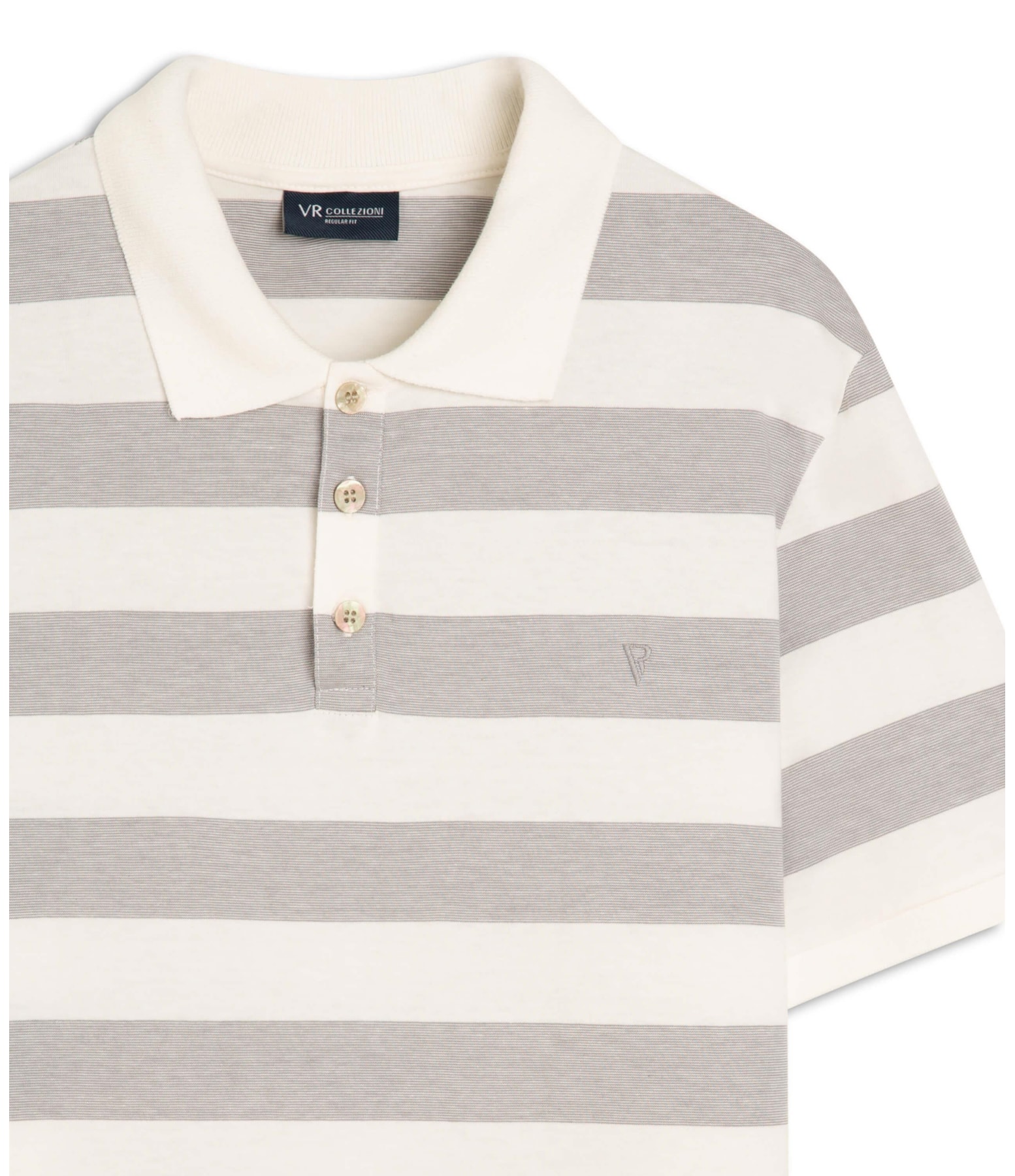 Polo Audi Stripe Cinza Claro