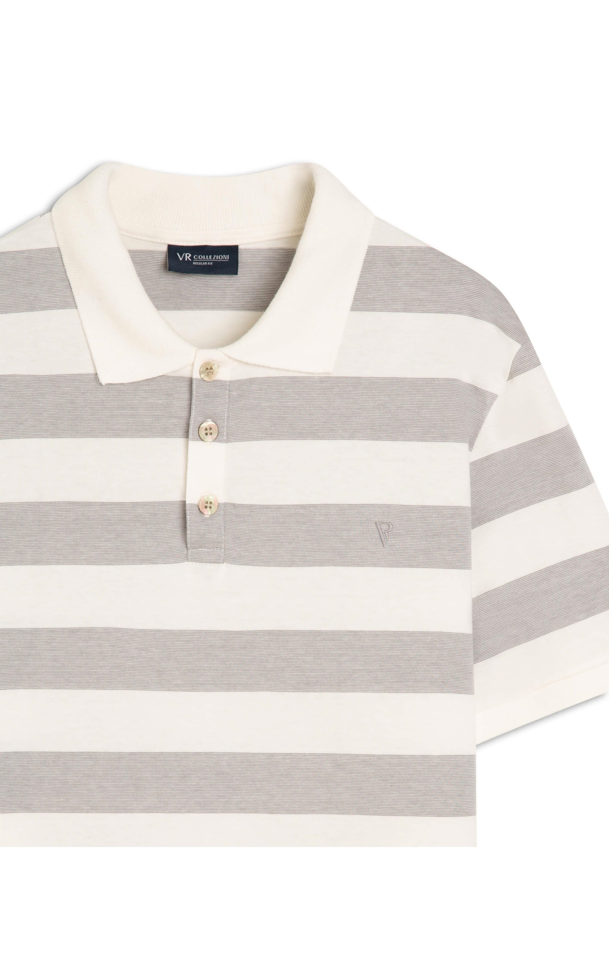 Polo Audi Stripe Cinza Claro