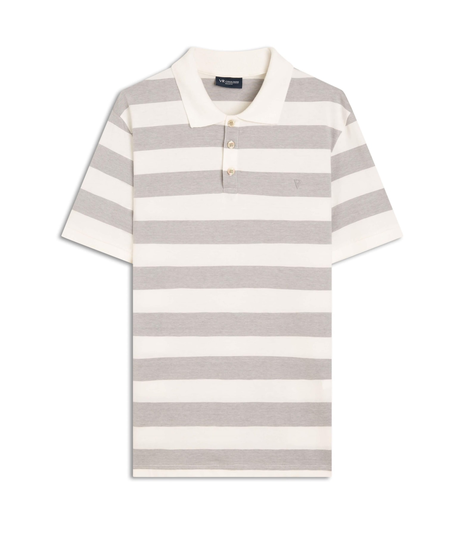 Polo Audi Stripe Cinza Claro