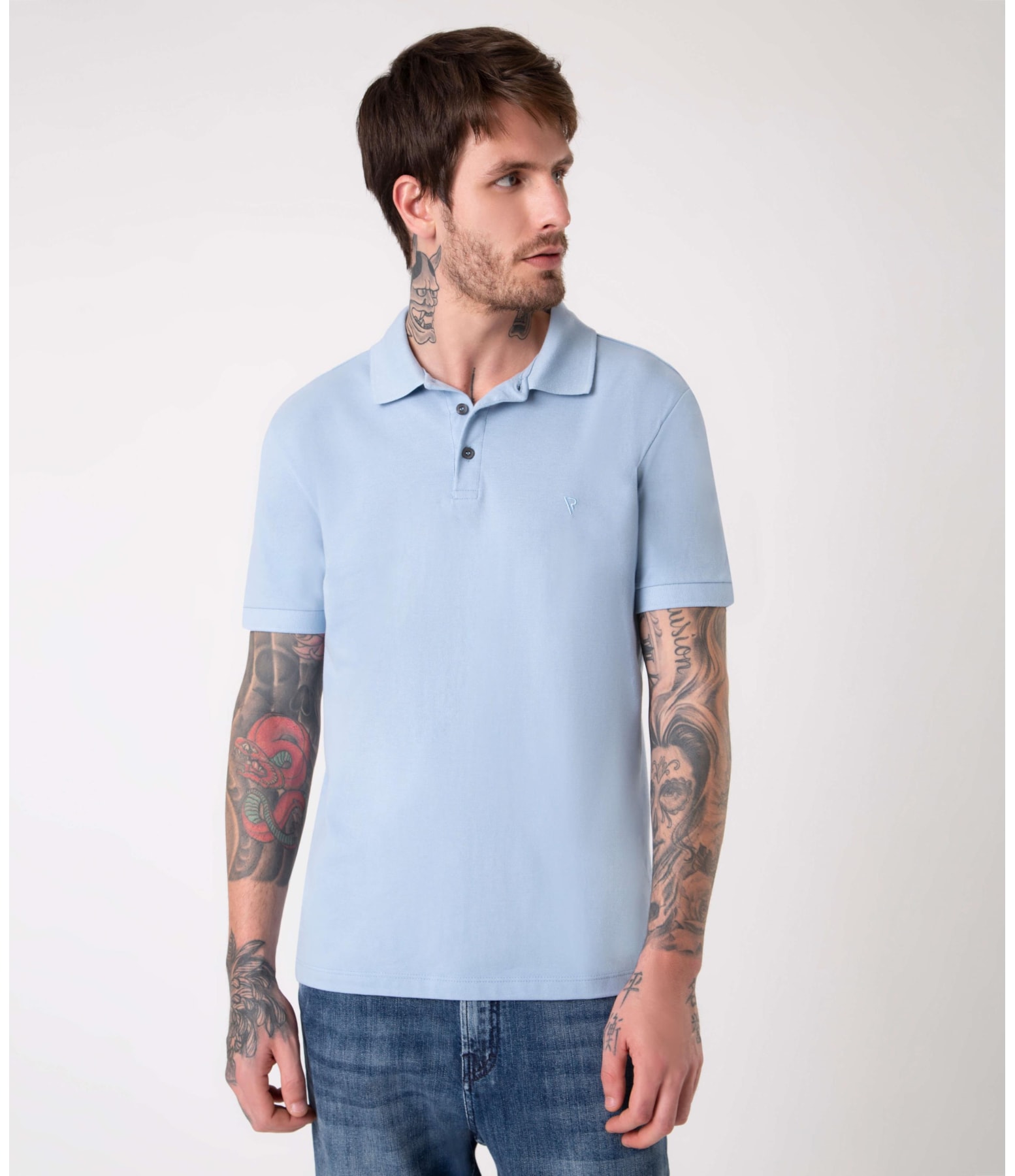 Polo Básica Azul Claro