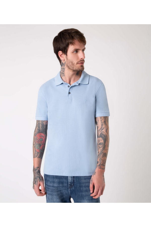 Polo Básica Azul Claro