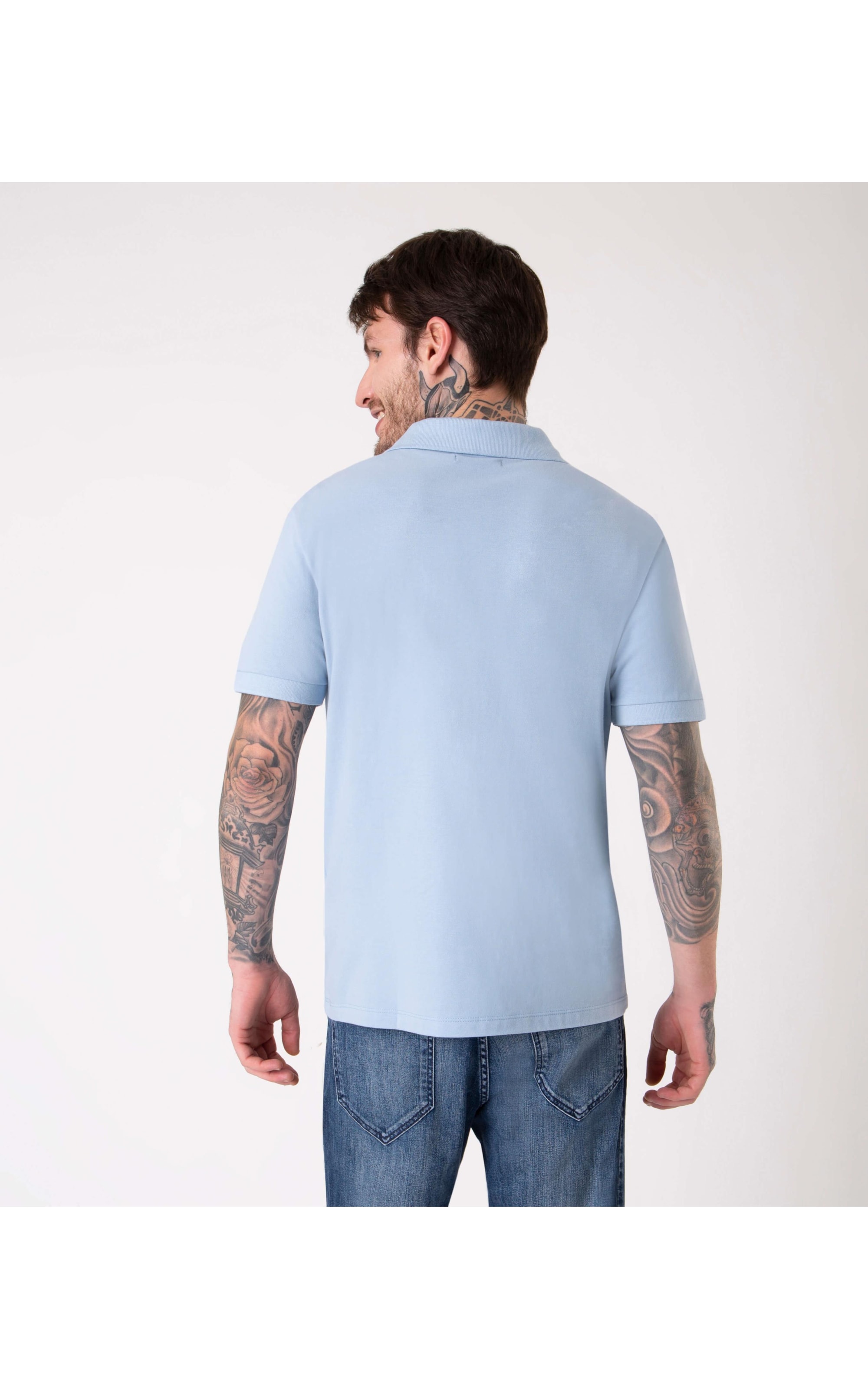 Polo Básica Azul Claro
