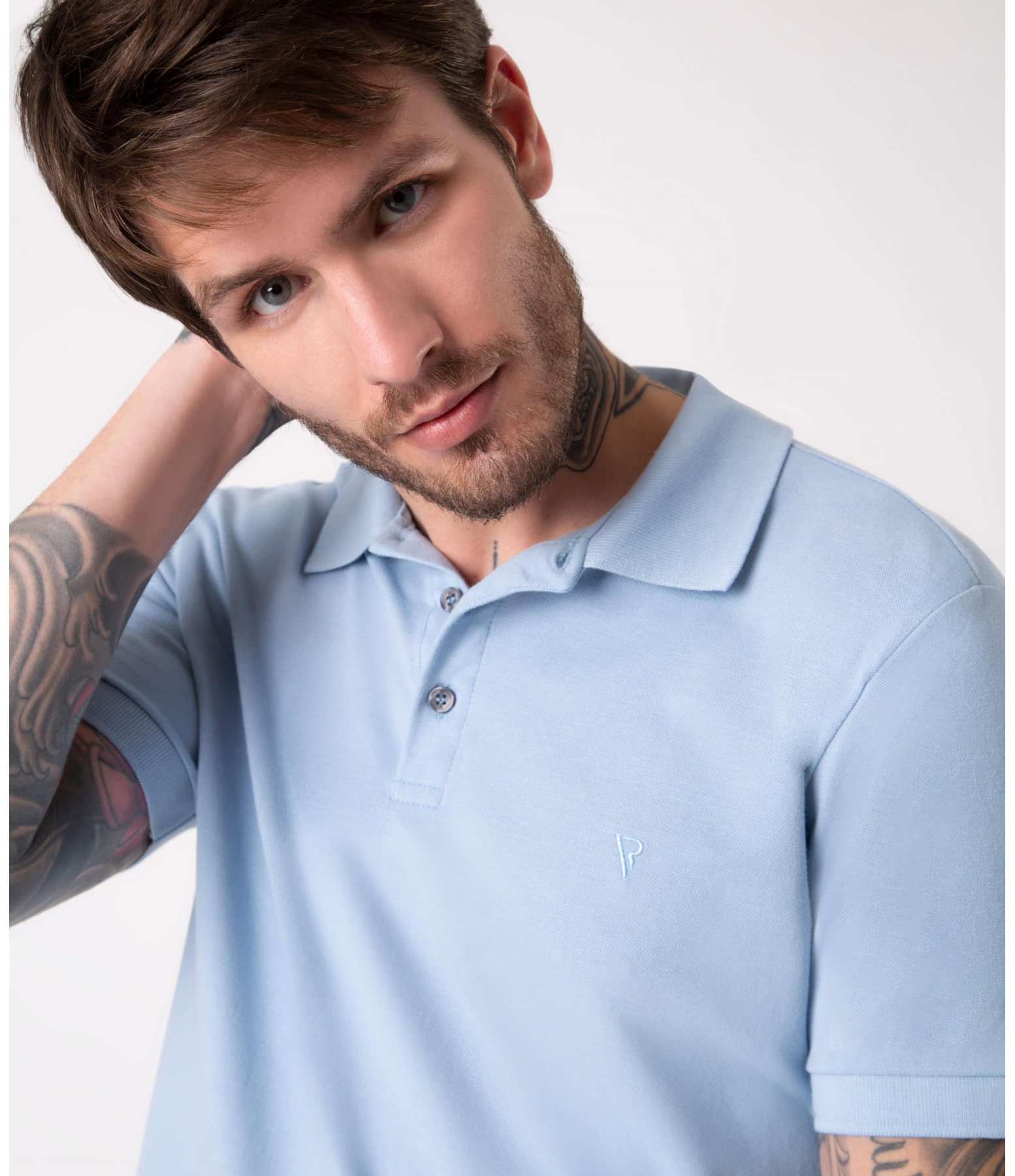 Polo Básica Azul Claro
