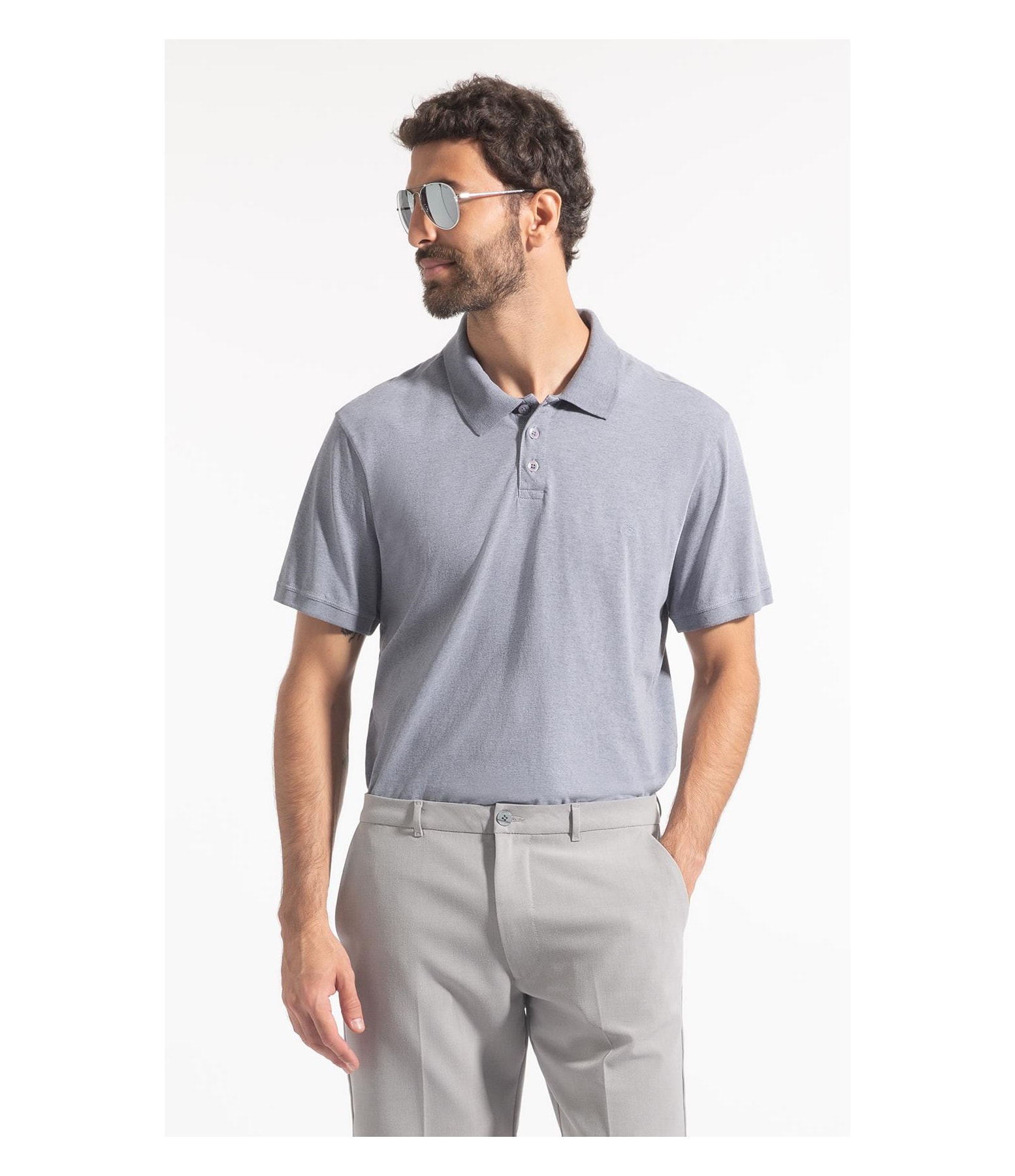 Polo Básica Overdyed Blue Vintage