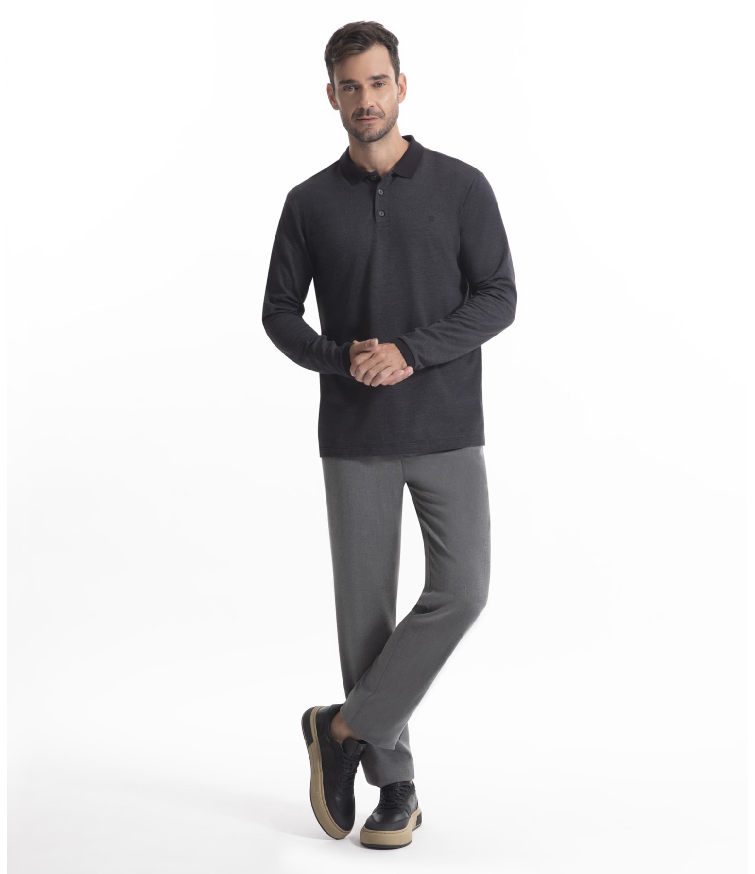 Polo Bricks Modal Preto