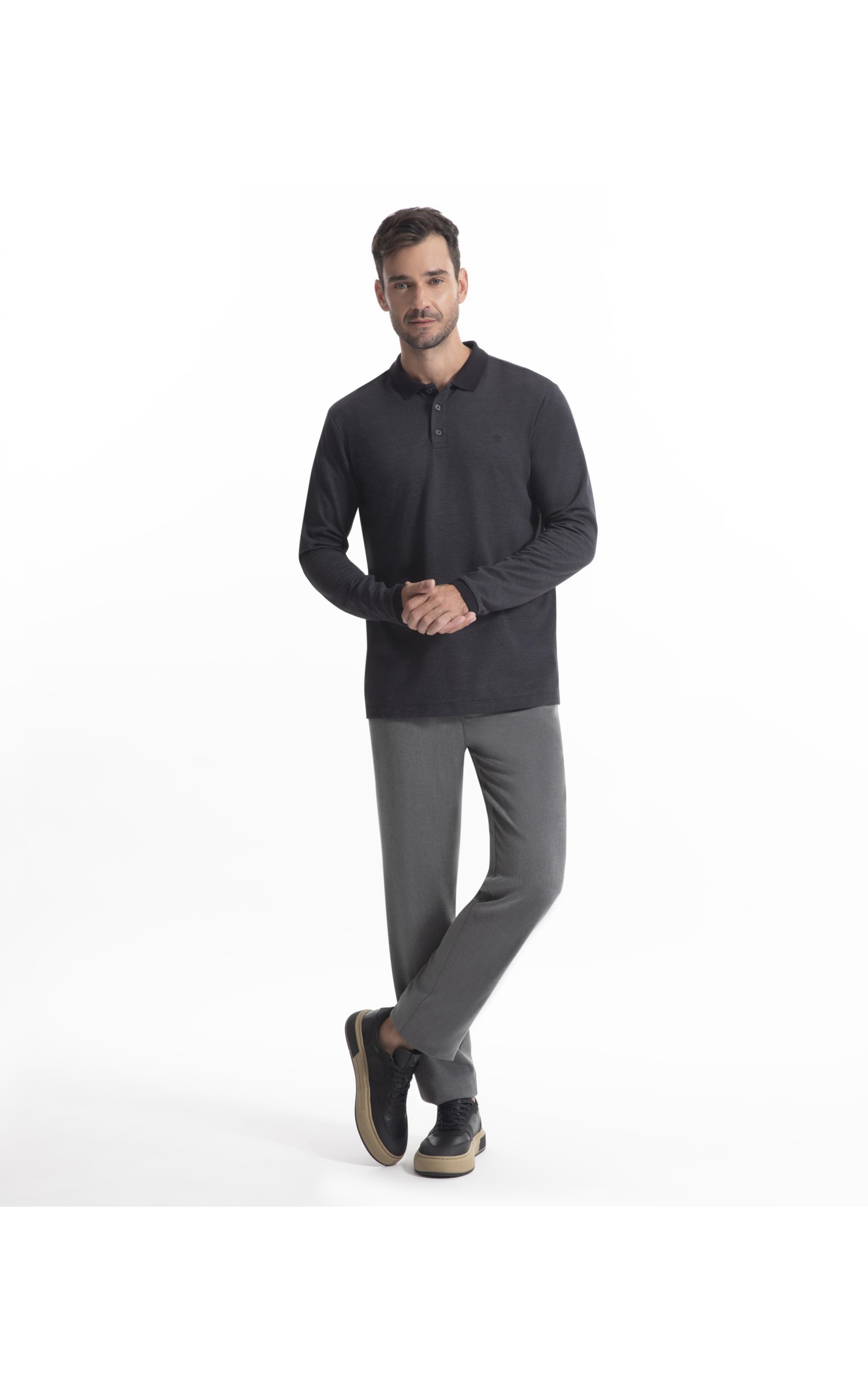 Polo Bricks Modal Preto