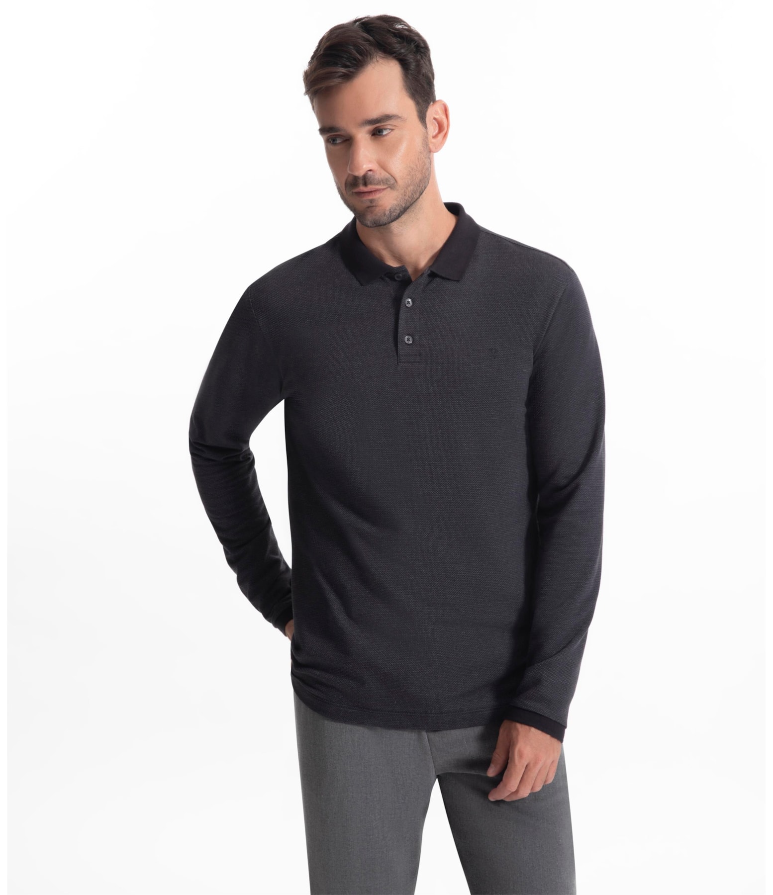 Polo Bricks Modal Preto