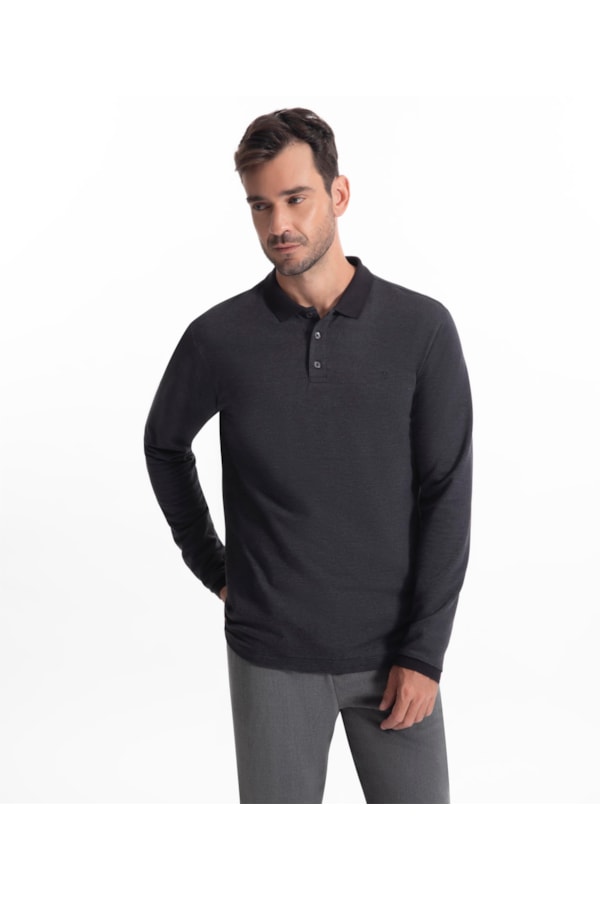 Polo Bricks Modal Preto