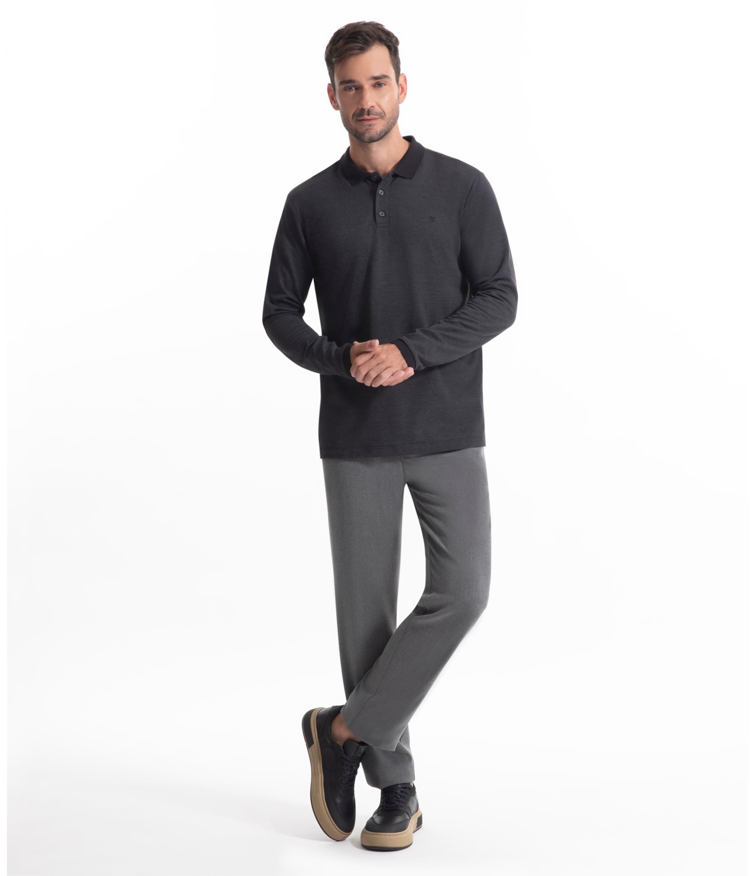 Polo Bricks Modal Preto