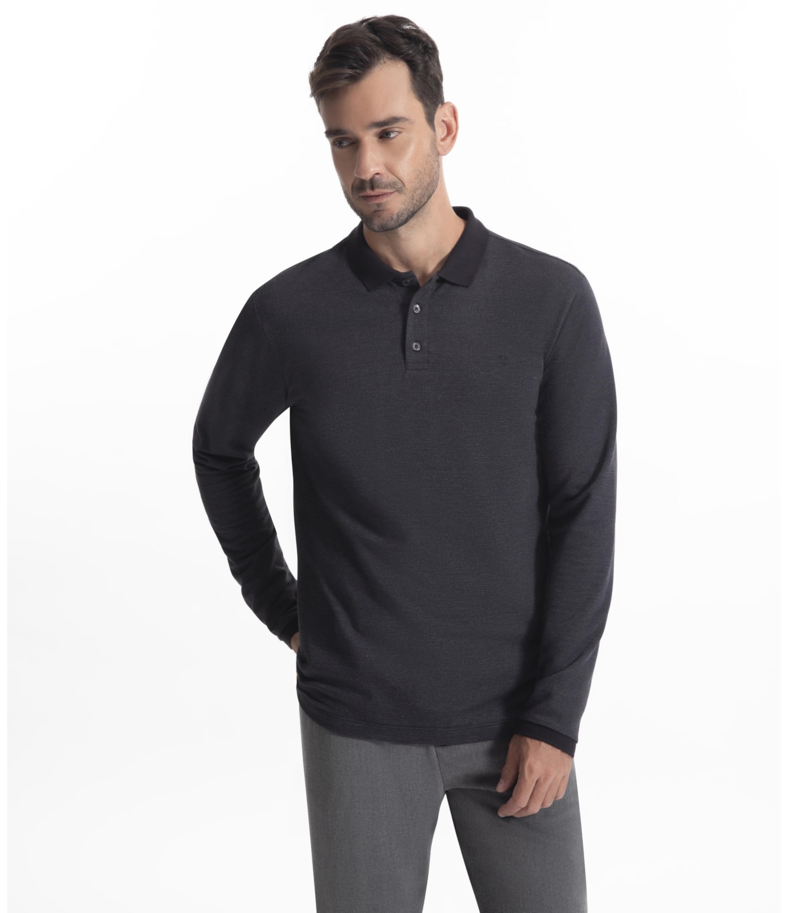 Polo Bricks Modal Preto