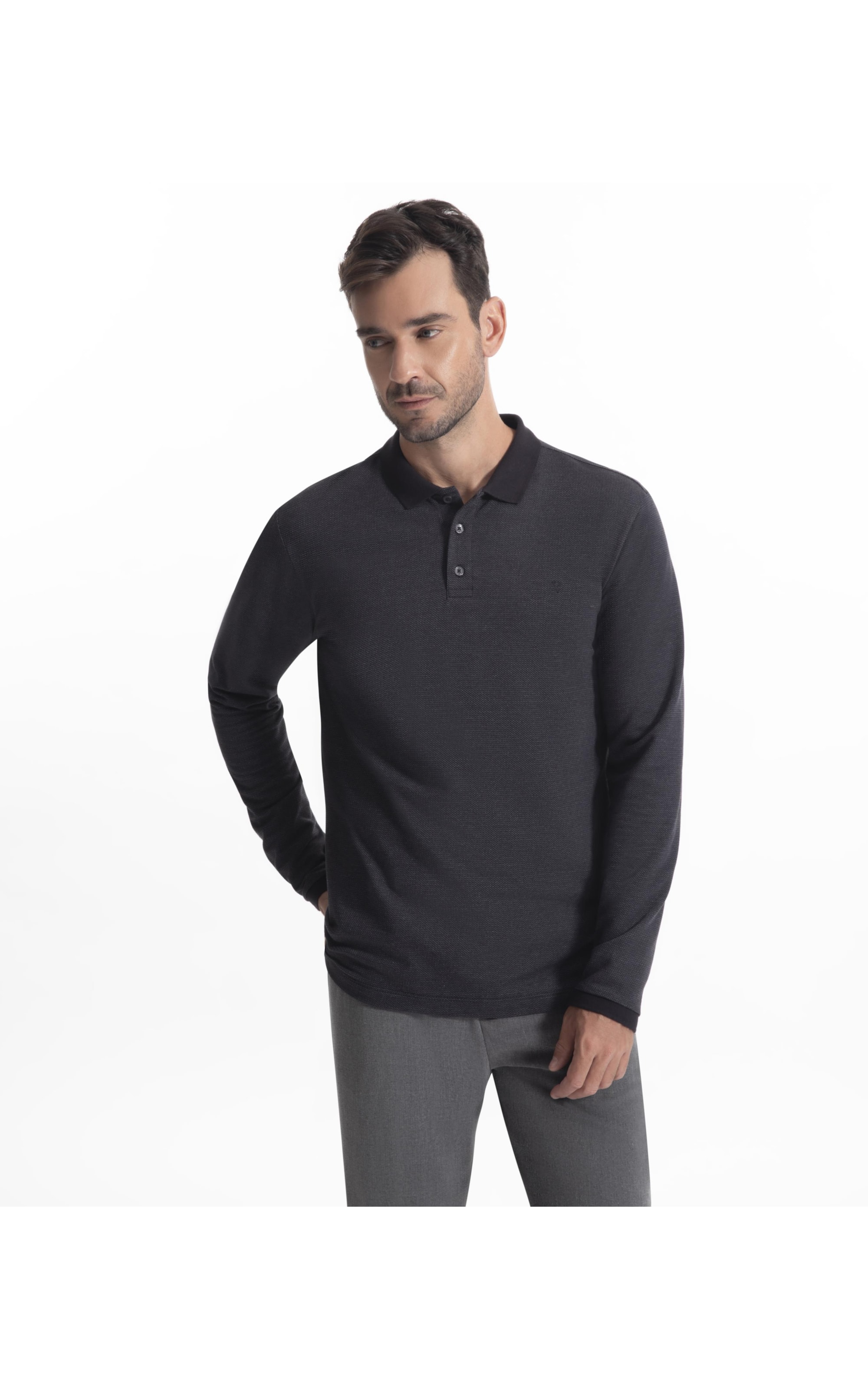 Polo Bricks Modal Preto