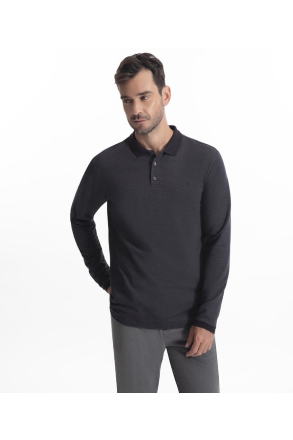 Polo Bricks Modal Preto