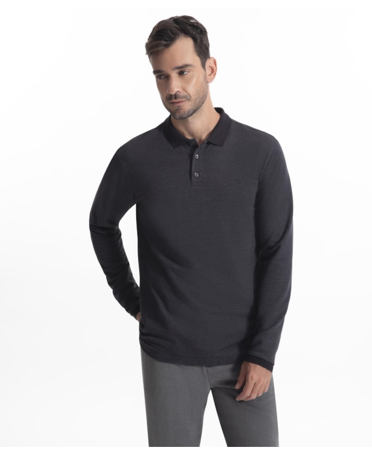 Polo Bricks Modal Preto