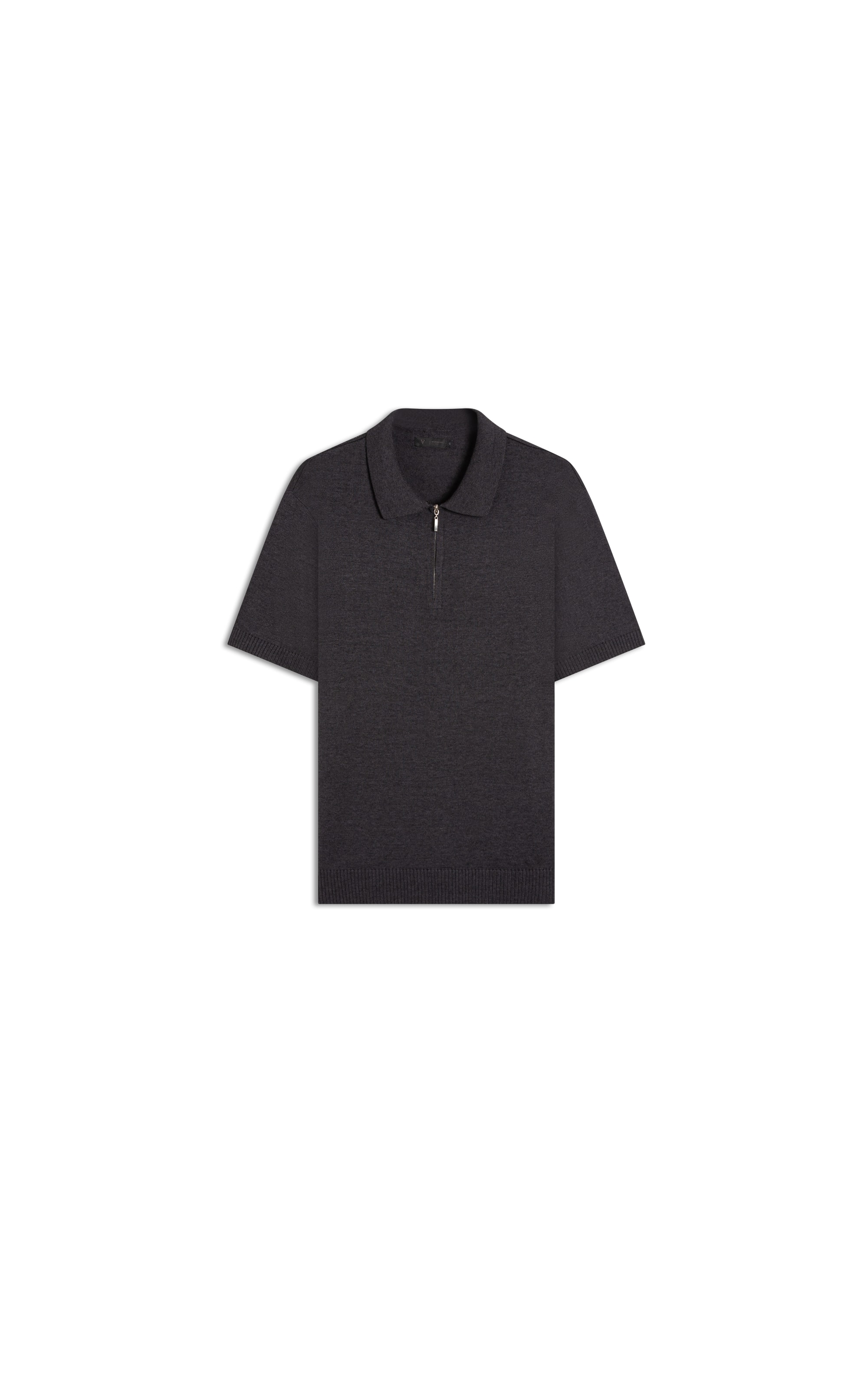 Polo Com Ziper Chumbo Mescla
