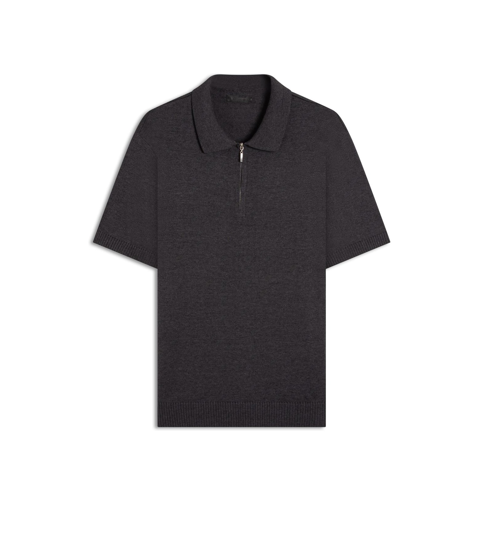 Polo Com Ziper Chumbo Mescla