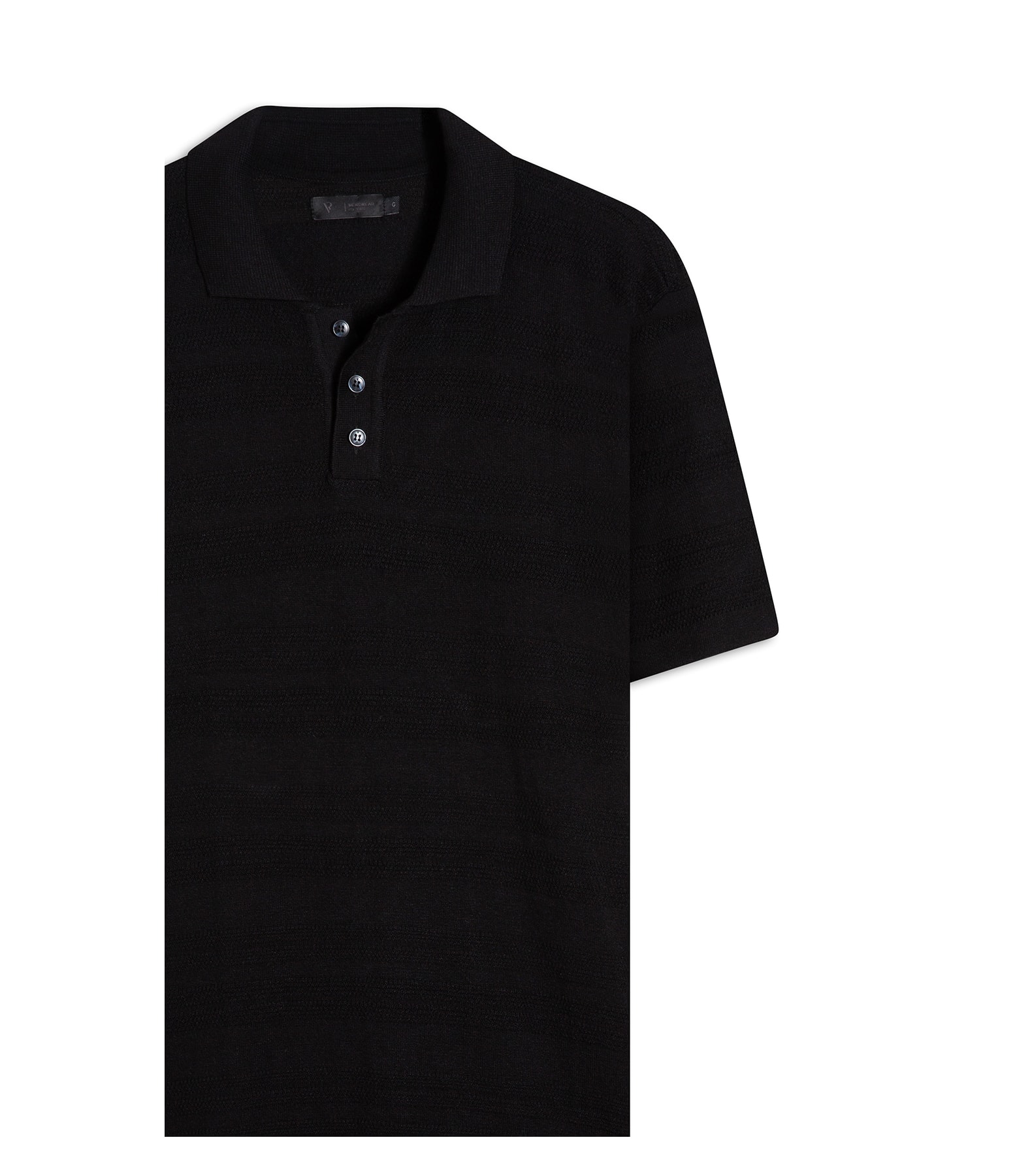 Polo Freddo Listrado Preto