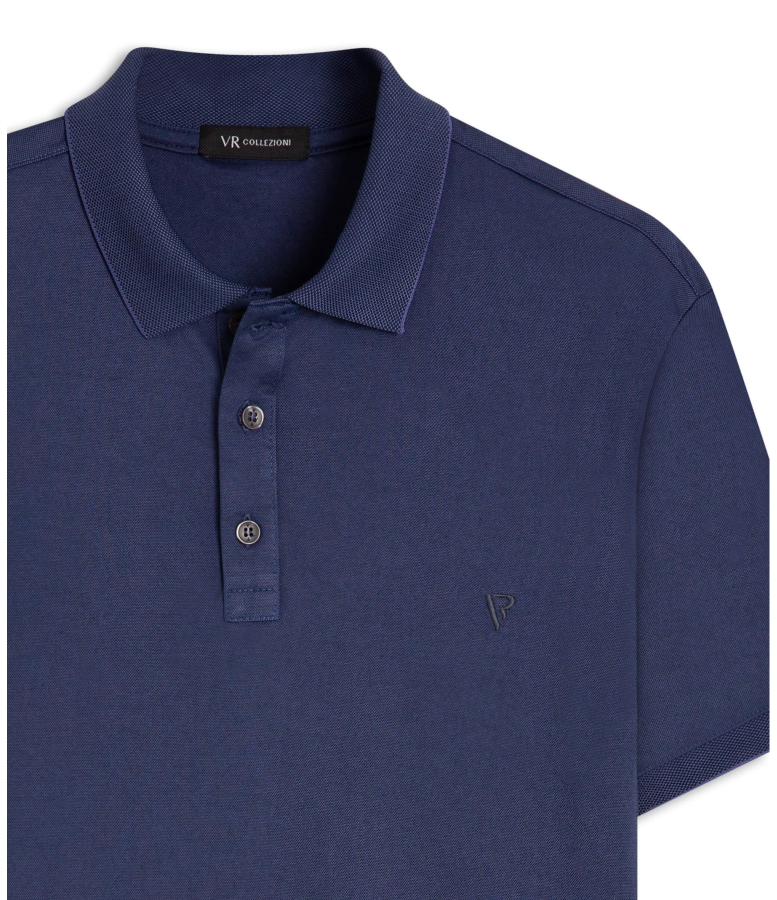 Polo Interlock Azul Pervante